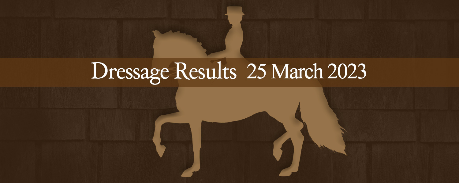 Ballavartyn Dressage Results 25 March 2023